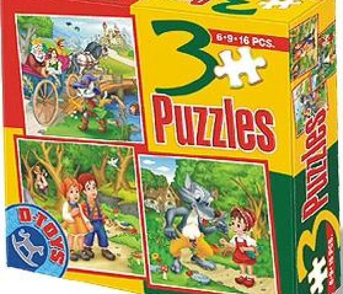 Puzzle - D-toys - Gatto con gli stivali, Casa, Cappuccetto Rosso - PUZZLE PER BAMBINI